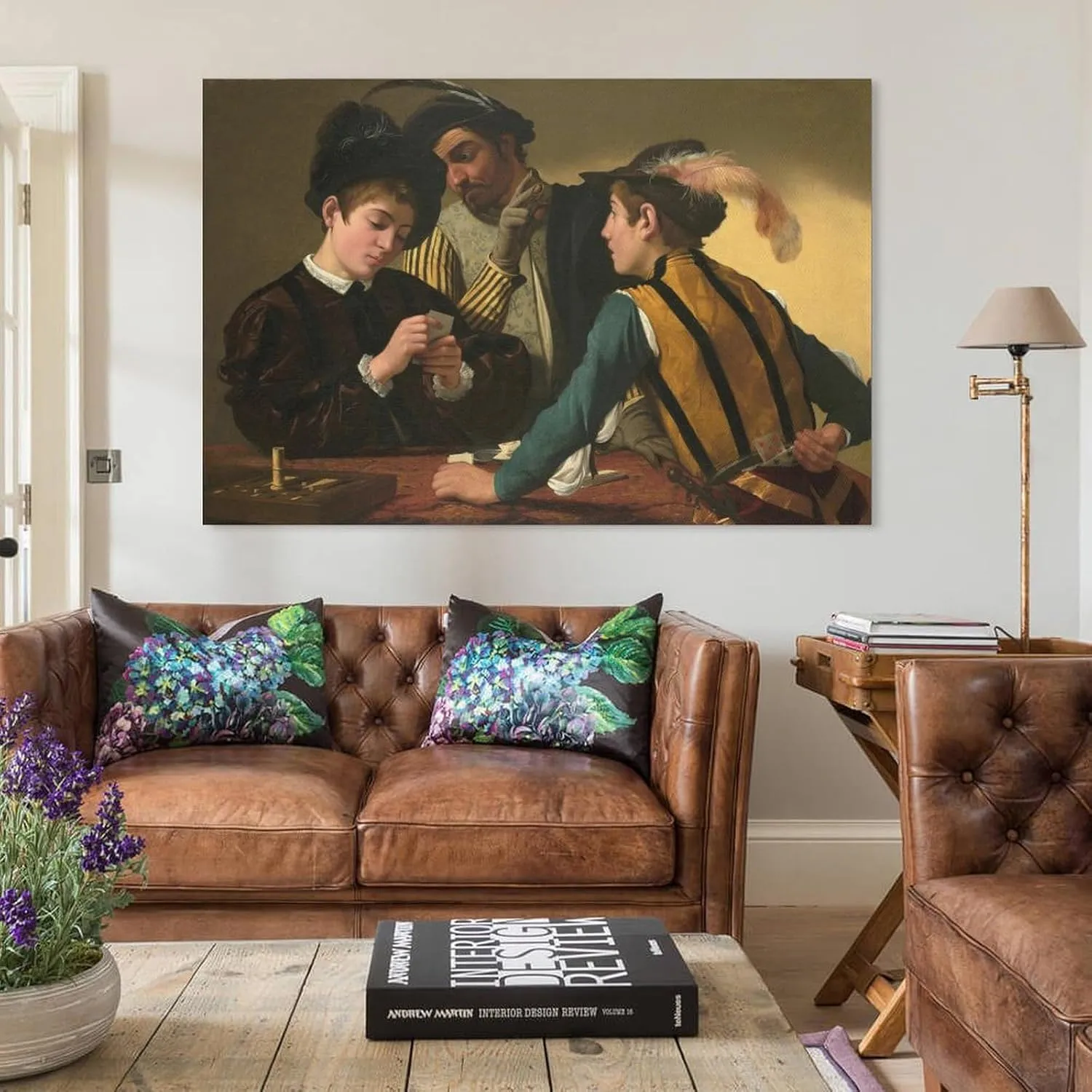 The Cardsharps by Michelangelo Merisi Da Caravaggio, Art Poster Art Poster Canvas Painting Decor Wall Print Photo Gifts Home Modern Decorative Posters Framed/Unframed 08x12inch(20x30cm)