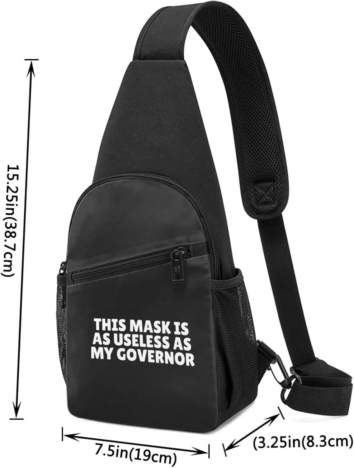This Mask Is As Useless As The Governor Unisex Chest Bag Lightweight Crossbody Shoulder Bag Travel Pocket