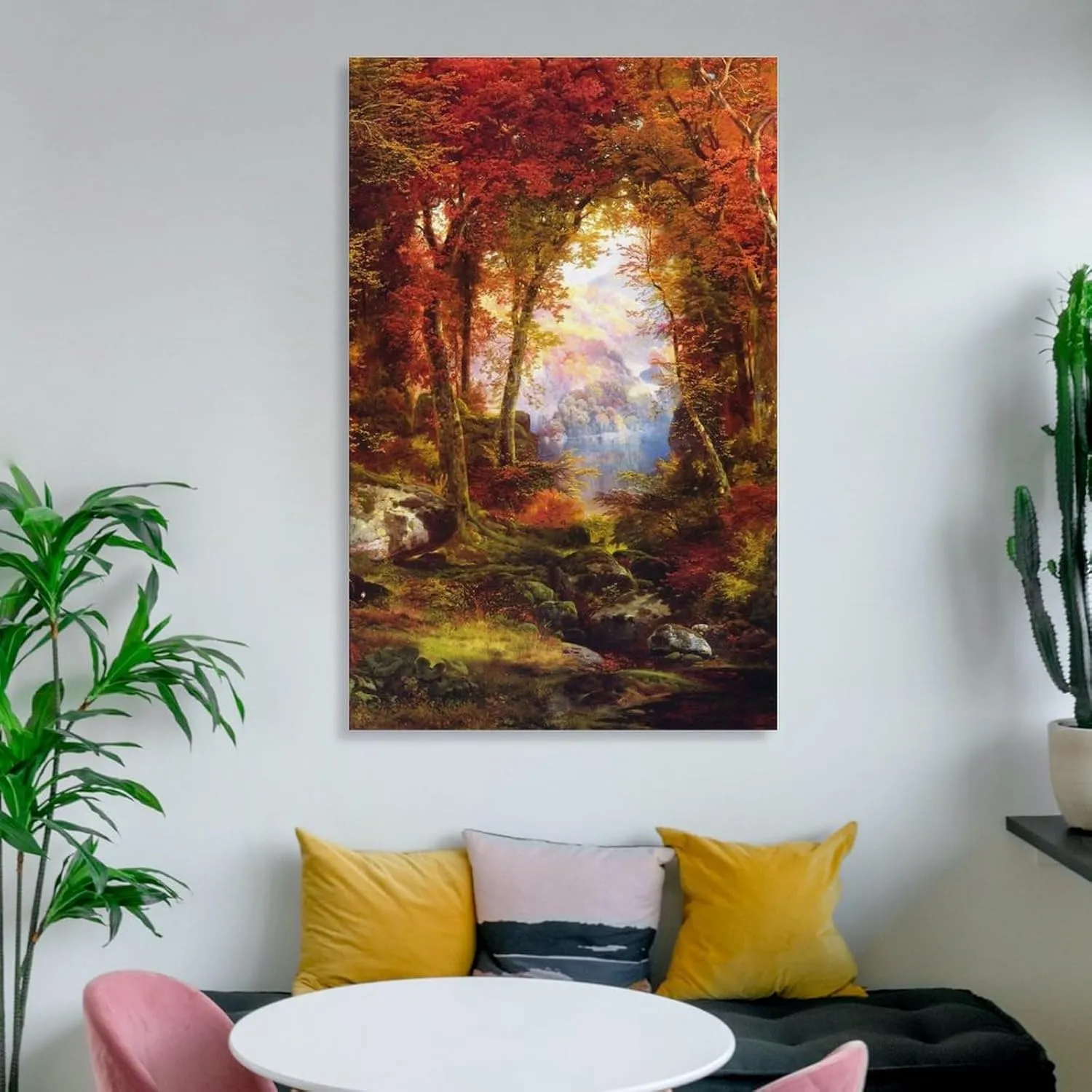 Thomas Moran Prints Under The Trees by Thomas Moran Canvas Wall Art Poster Wall Art Picture Painting Poster Canvas Print Posters Artworks Bedroom Living Room Decor 16x24inch(40x60cm)