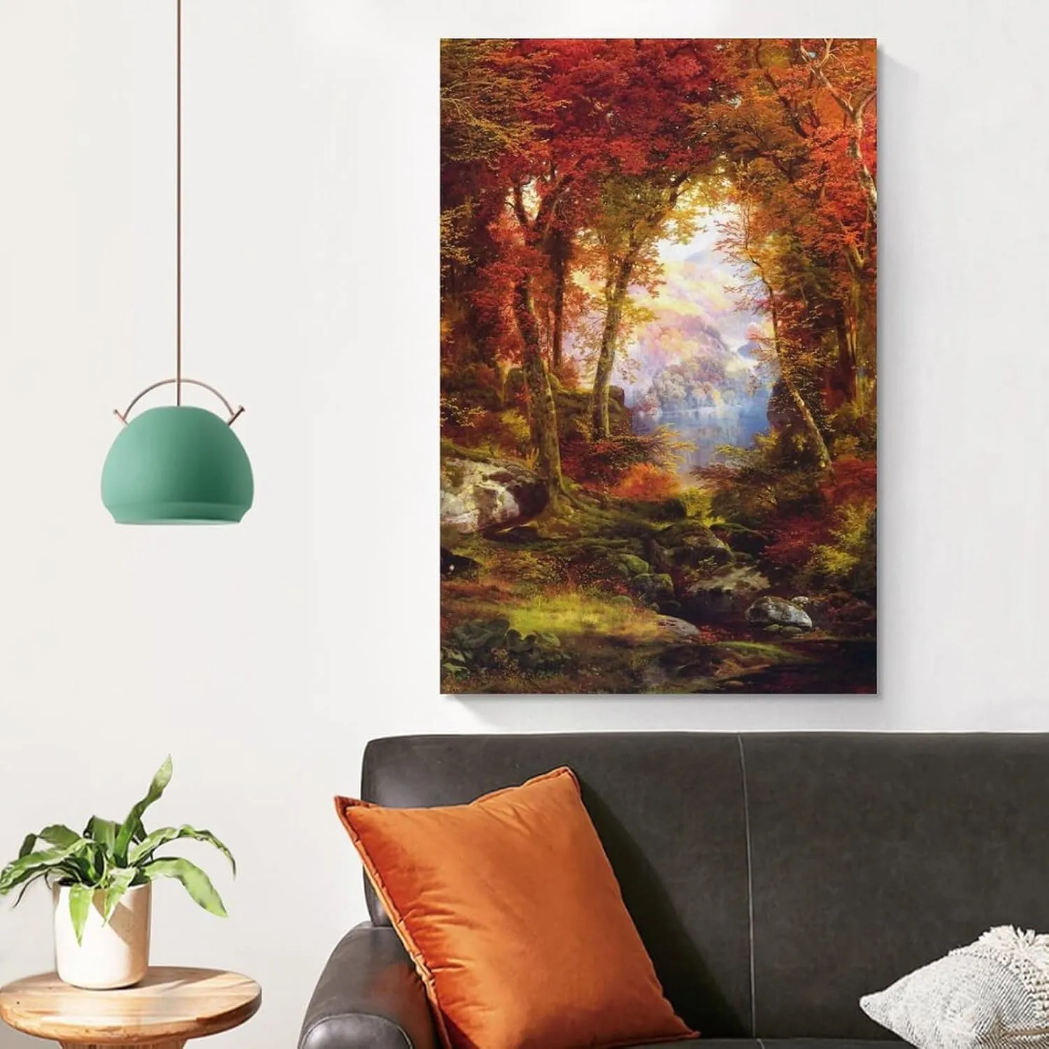 Thomas Moran Prints Under The Trees by Thomas Moran Canvas Wall Art Poster Wall Art Picture Painting Poster Canvas Print Posters Artworks Bedroom Living Room Decor 16x24inch(40x60cm)
