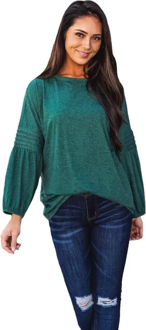 Tickled Teal Women's Long Sleeve Casual Loose Sweater Outerwear