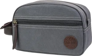 Timberland Men's Canvas Zipper Classic Travel Kit Grey