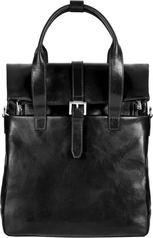 Time Resistance Leather Backpack - Business and Casual Backpack - Real Leather Backpack Made in Italy