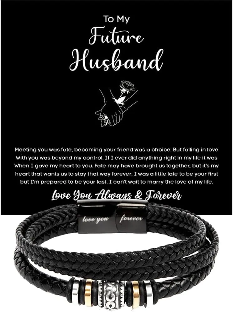 To My Future Husband Bracelet, Future Husband Bracelet, Romantic Gift for Future Husband, Bracelets For Men, Men Bracelet, Bracelet For Men, Valentine Gift For Future Husband From Future Wife
