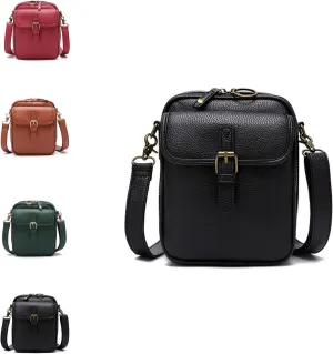 Tojoyride Crossbody Bag, Vegan Leather Crossbody Bag, Vintage Cross Body Shoulder Purse with Card Slots, Small Shoulder Purse