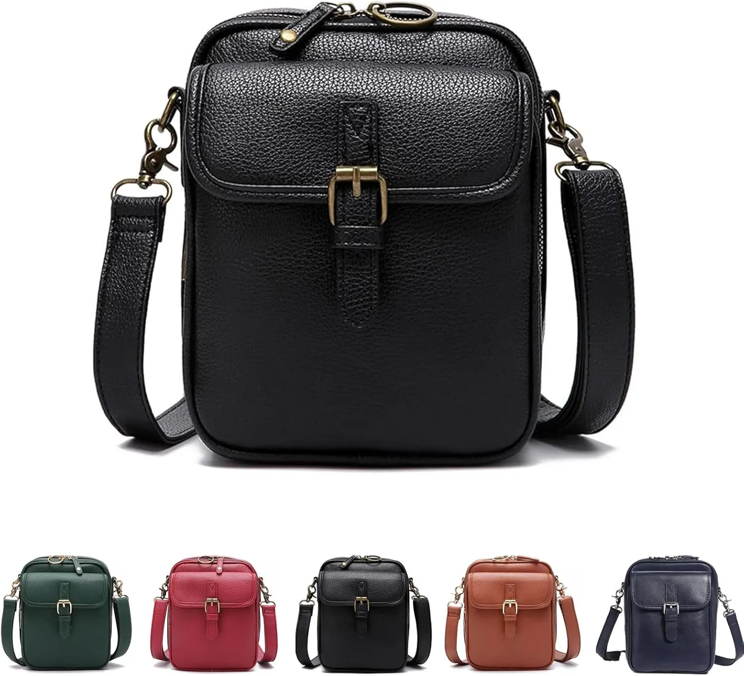 Tojoyride Crossbody Bag, Vintage Urvashi Crossbody Bag with 10 Card Slots, Women Shoulder Handbags with Anti-Theft Zipper