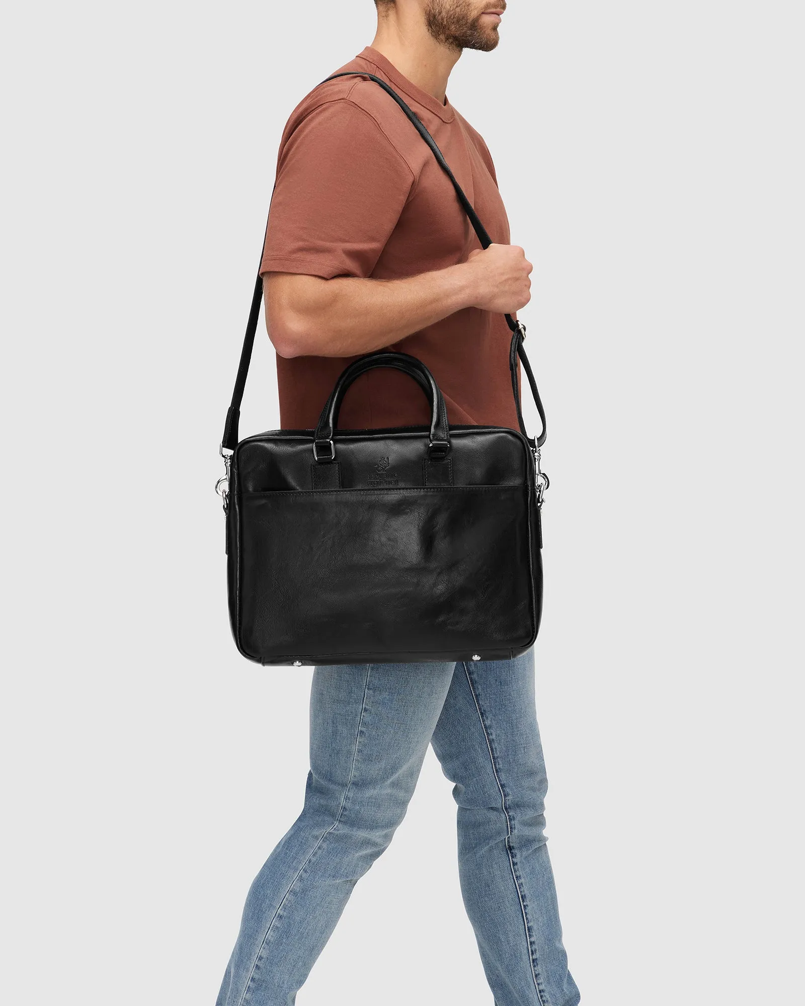 Tokyo Black - Leather Case single compartment