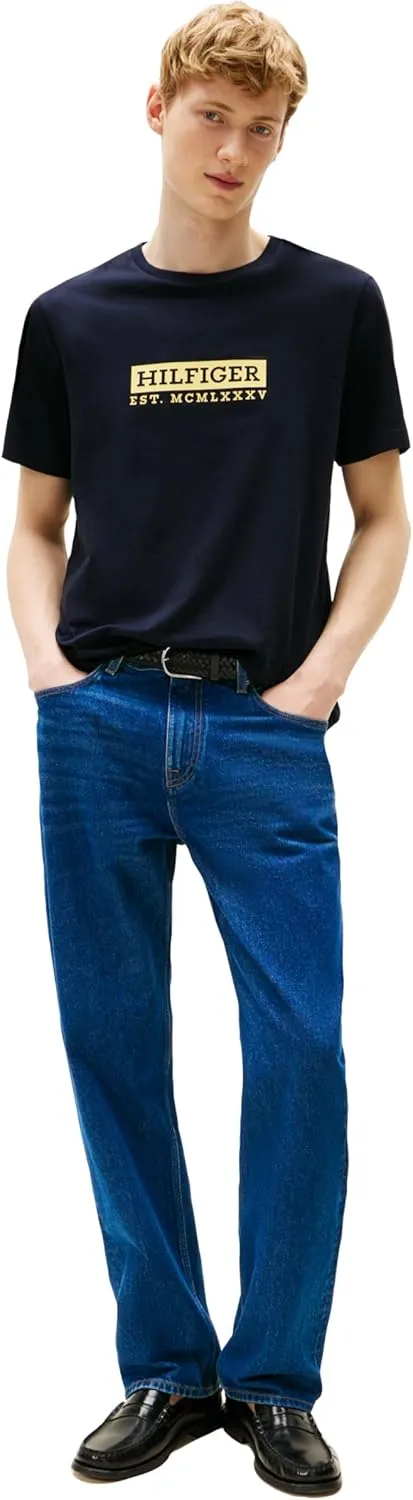 Tommy Hilfiger Men's Short Sleeve Cotton Graphic T-Shirts with Printed Logo, Also Available in Big & Tall