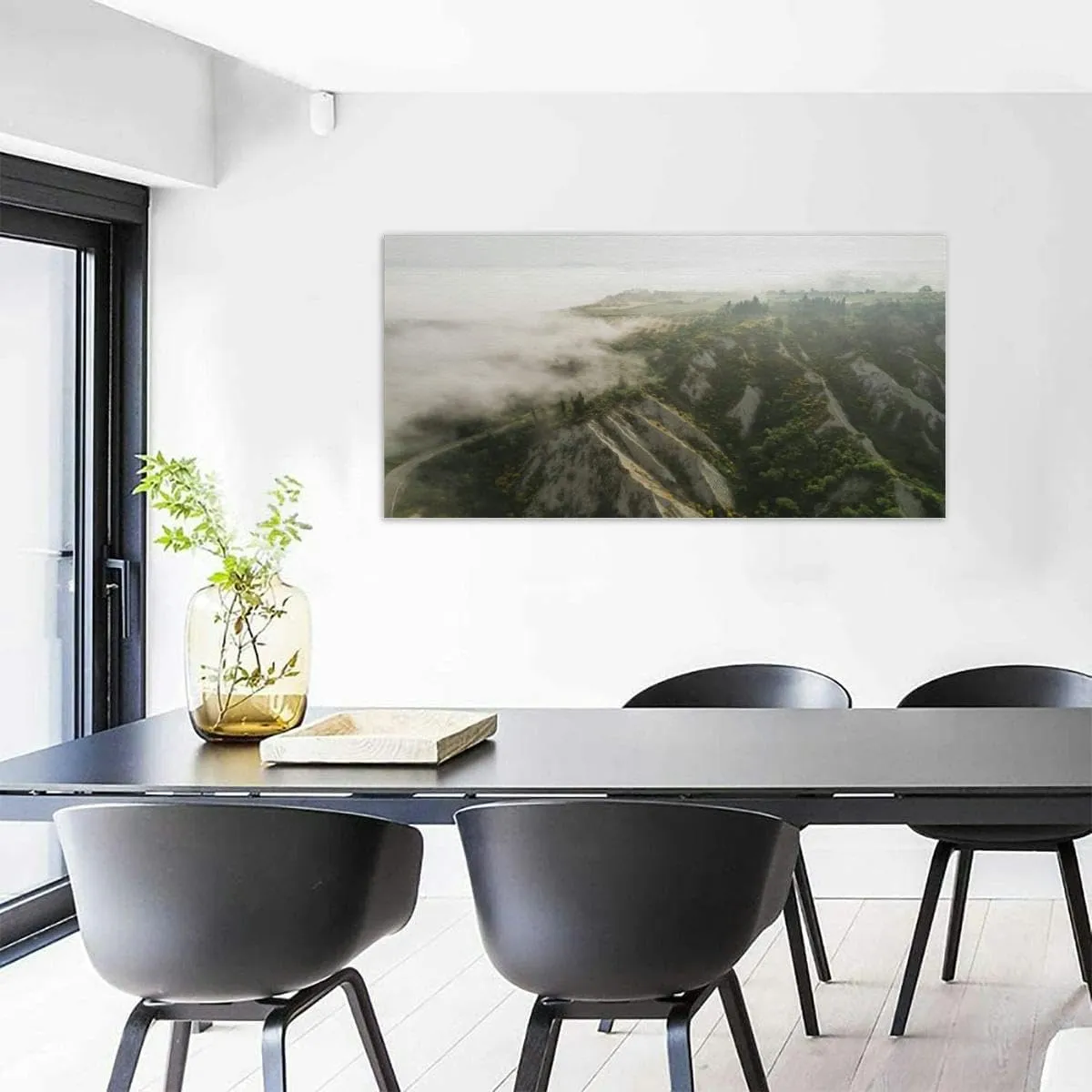 TOOUTEREA 20x40 Frame Large Canvas Painting Wall Art Karst landscape Tuscany near Chiusure photographed a drone Fields Wall Decor for Living Room Bedroom Kitchen Bathroom Office Artwork Home Decor