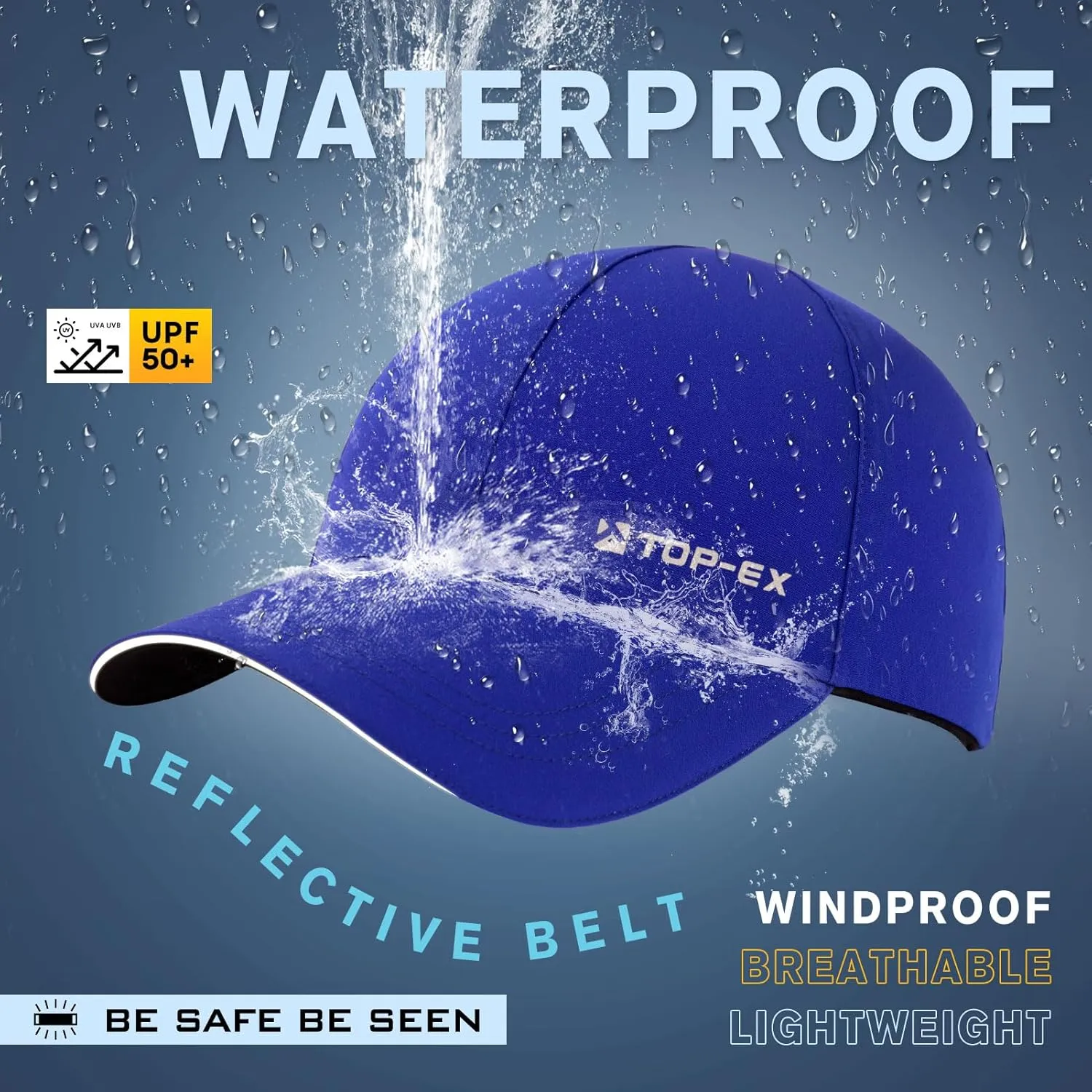 TOP-EX Oversize XL XXL XXXL Baseball Cap Waterproof Running Hat for Extra Large Heads Men