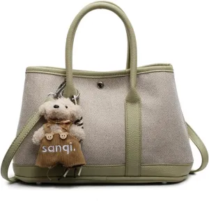 Top Handle Handbags for Women, Ladies Tote Shoulder Bag Simple Canvas Satchel