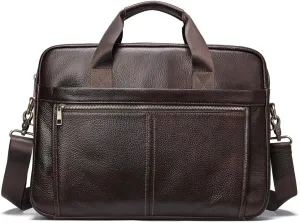 Top Layer Cowhide Business Bag Men's Tote Briefcase Diagonal Shoulder Bag