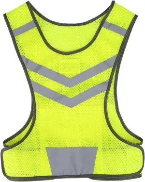 Topyond Arrow Reflective Safety Vest, High Visibility Adjustable Outdoor Sports Vest, Size M, for Outdoor Sports, Cycling, Running, Hiking