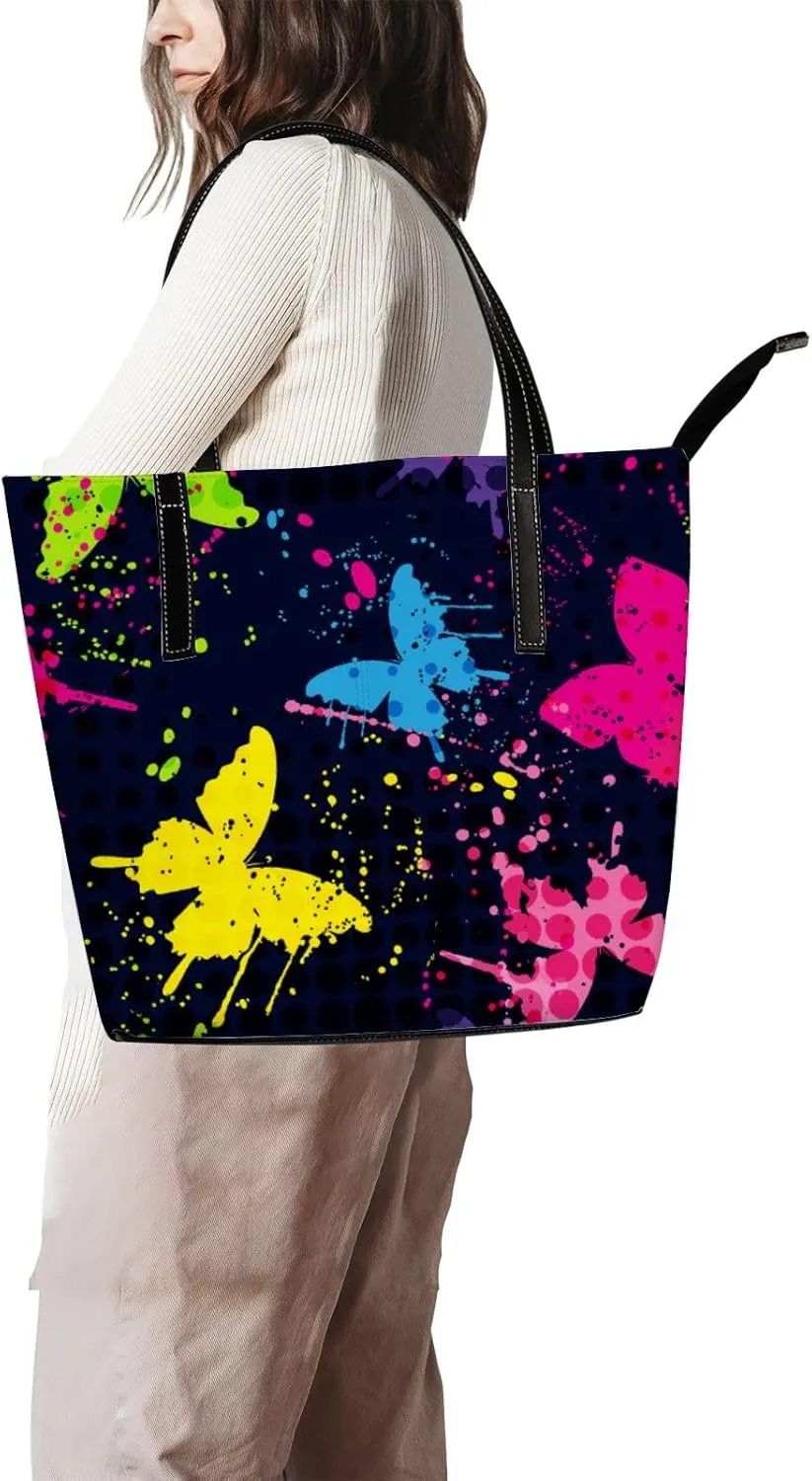 Tote Bag for Women PU Leather Handbags Women's Crossbody Handbags Work Tote Bags for Women Coachbags Tote Bag with Zipper