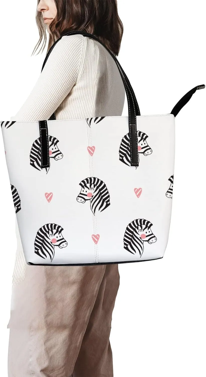 Tote Bag for Women PU Leather Handbags Women's Crossbody Handbags Work Tote Bags for Women Coachbags Tote Bag with Zipper