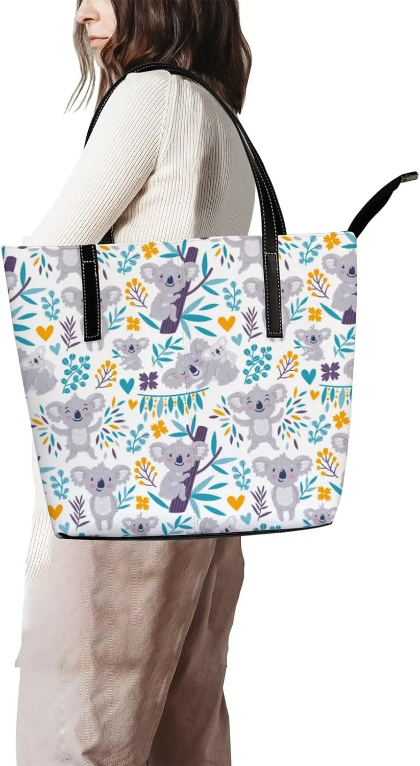 Tote Bag for Women PU Leather Handbags Women's Crossbody Handbags Work Tote Bags for Women Coachbags Tote Bag with Zipper