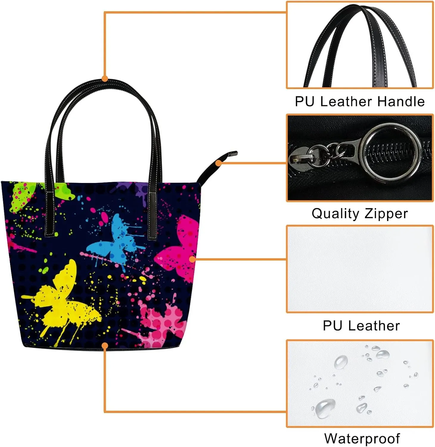 Tote Bag for Women PU Leather Handbags Women's Crossbody Handbags Work Tote Bags for Women Coachbags Tote Bag with Zipper