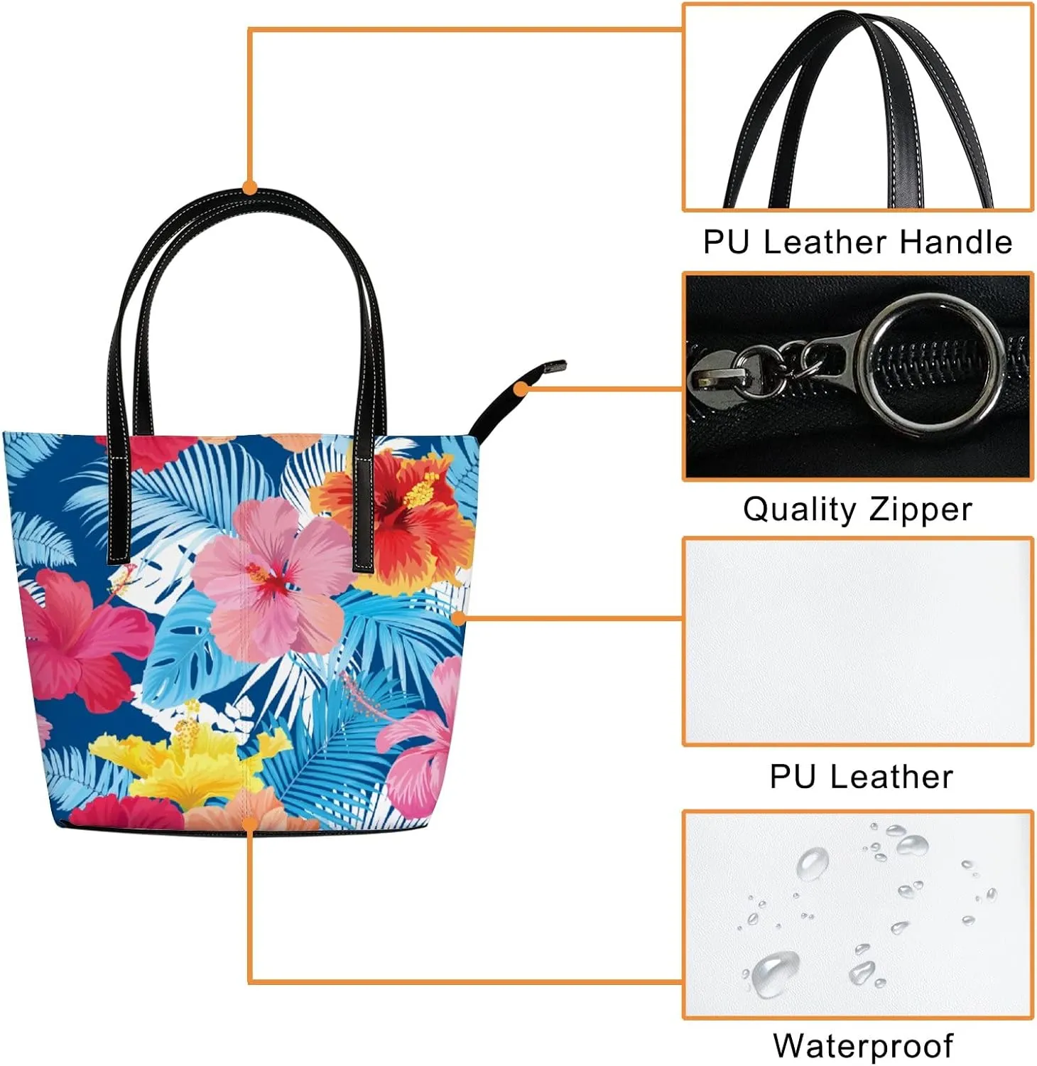 Tote Bag for Women PU Leather Handbags Women's Crossbody Handbags Work Tote Bags for Women Coachbags Tote Bag with Zipper
