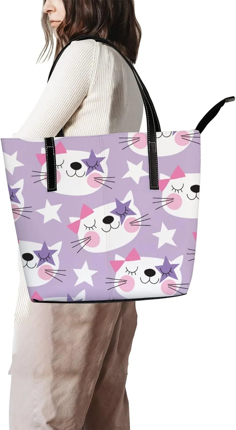 Tote Bag for Women PU Leather Handbags Women's Crossbody Handbags Work Tote Bags for Women Coachbags Tote Bag with Zipper