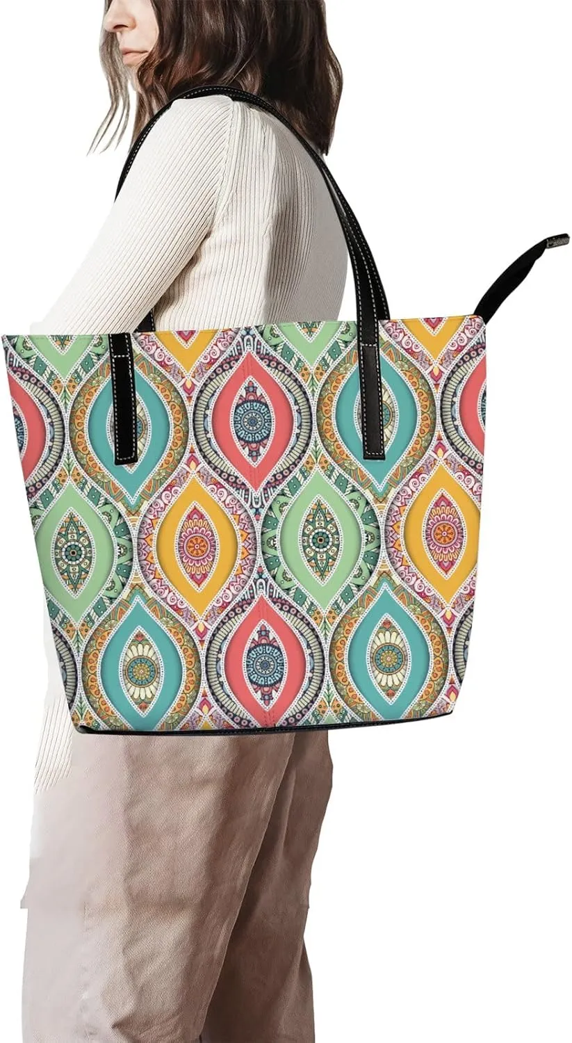 Tote Bag for Women PU Leather Handbags Women's Crossbody Handbags Work Tote Bags for Women Coachbags Tote Bag with Zipper