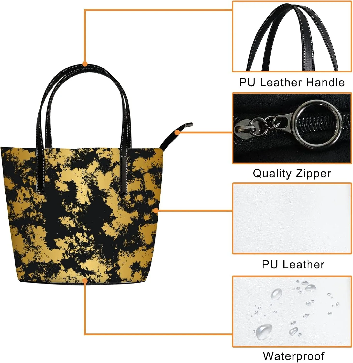 Tote Bag for Women PU Leather Handbags Women's Crossbody Handbags Work Tote Bags for Women Coachbags Tote Bag with Zipper