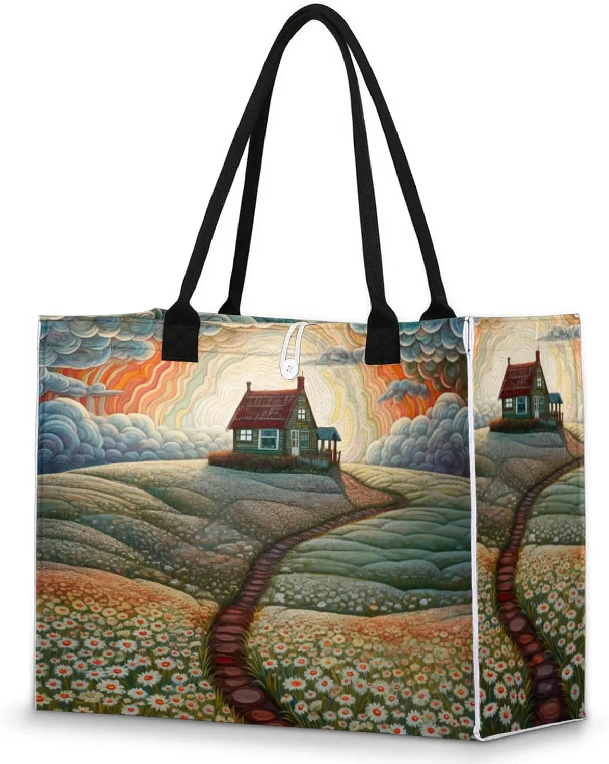 Tote Bag for Women Reusable Canvas Shoulder Bag