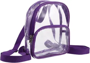 Transparent Mini Backpack Portable Blank Belt Backpack Fixtures Accessories Backpacks Bag Coins Matte Scrubber Removable Accessories Purple