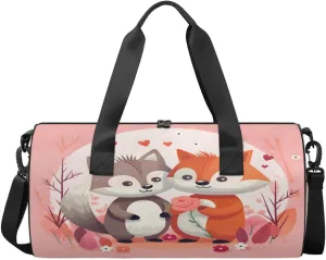Travel Duffel Bag Animals Squirrel Sports Gym Bag for Womens Mens, Waterproof Weekend Overnight Bag Lightweight Carry on Bag for Airplanes Yoga Dance Beach Swim Hospital Holdalls,A-870