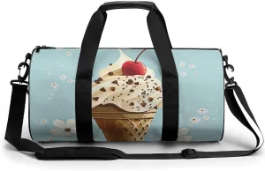 Travel Duffel Bag for Men And Women,Cones And Cherries Waterproof Sports Fitness Bag Portable Travel Duffel Bag