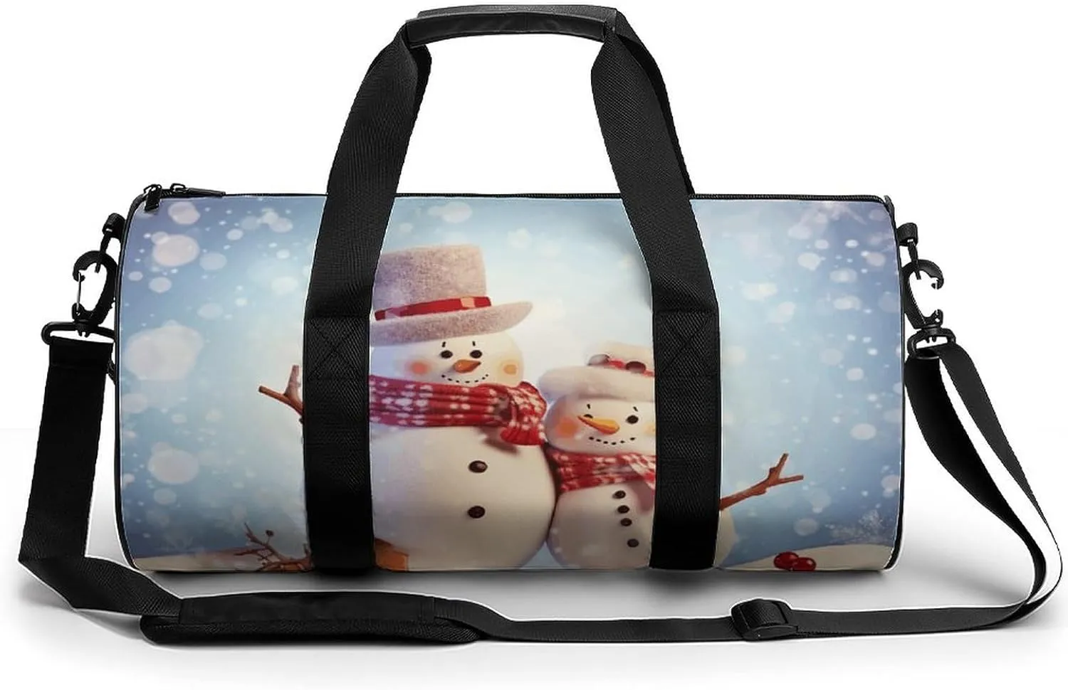 Travel Duffel Bag for Men And Women,Cute Snowmen Christmas Waterproof Sports Fitness Bag Portable Travel Duffel Bag