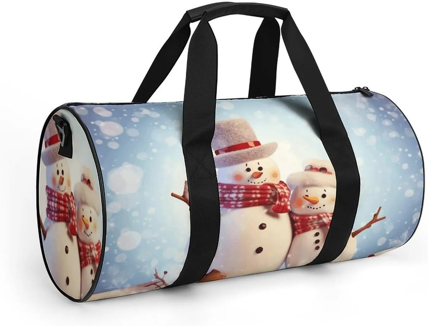 Travel Duffel Bag for Men And Women,Cute Snowmen Christmas Waterproof Sports Fitness Bag Portable Travel Duffel Bag