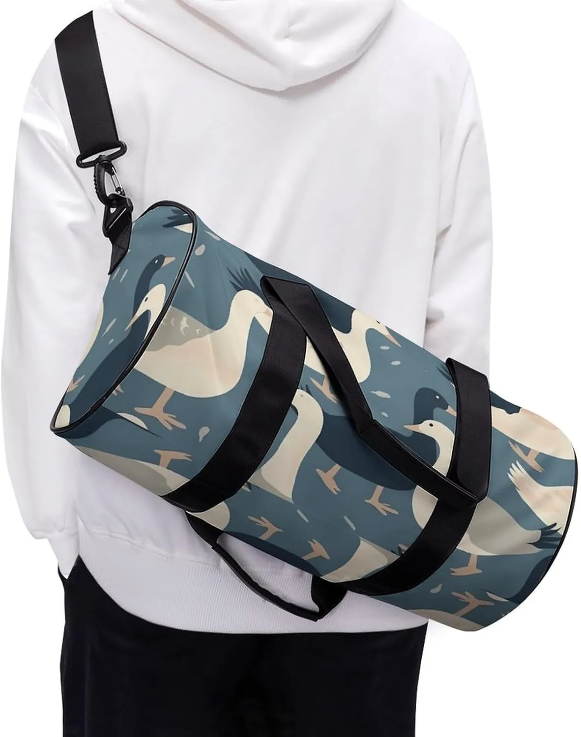 Travel Duffel Bag for Men And Women,Goose Pattern Waterproof Sports Fitness Bag Portable Travel Duffel Bag