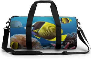 Travel Duffel Bag for Men And Women,Tropical Fish Waterproof Sports Fitness Bag Portable Travel Duffel Bag