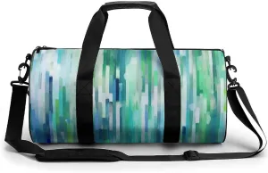 Travel Duffel Bag for Men And Women,White Stripe Image Waterproof Sports Fitness Bag Portable Travel Duffel Bag