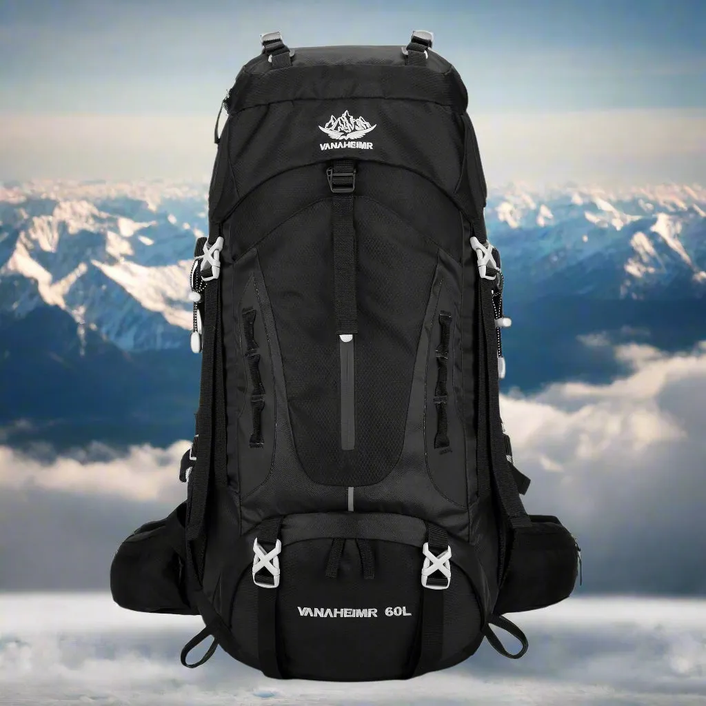 TrekMate 60L Waterproof Travel Backpack with Rain Cover - Perfect for Hiking and Camping for Men and Women