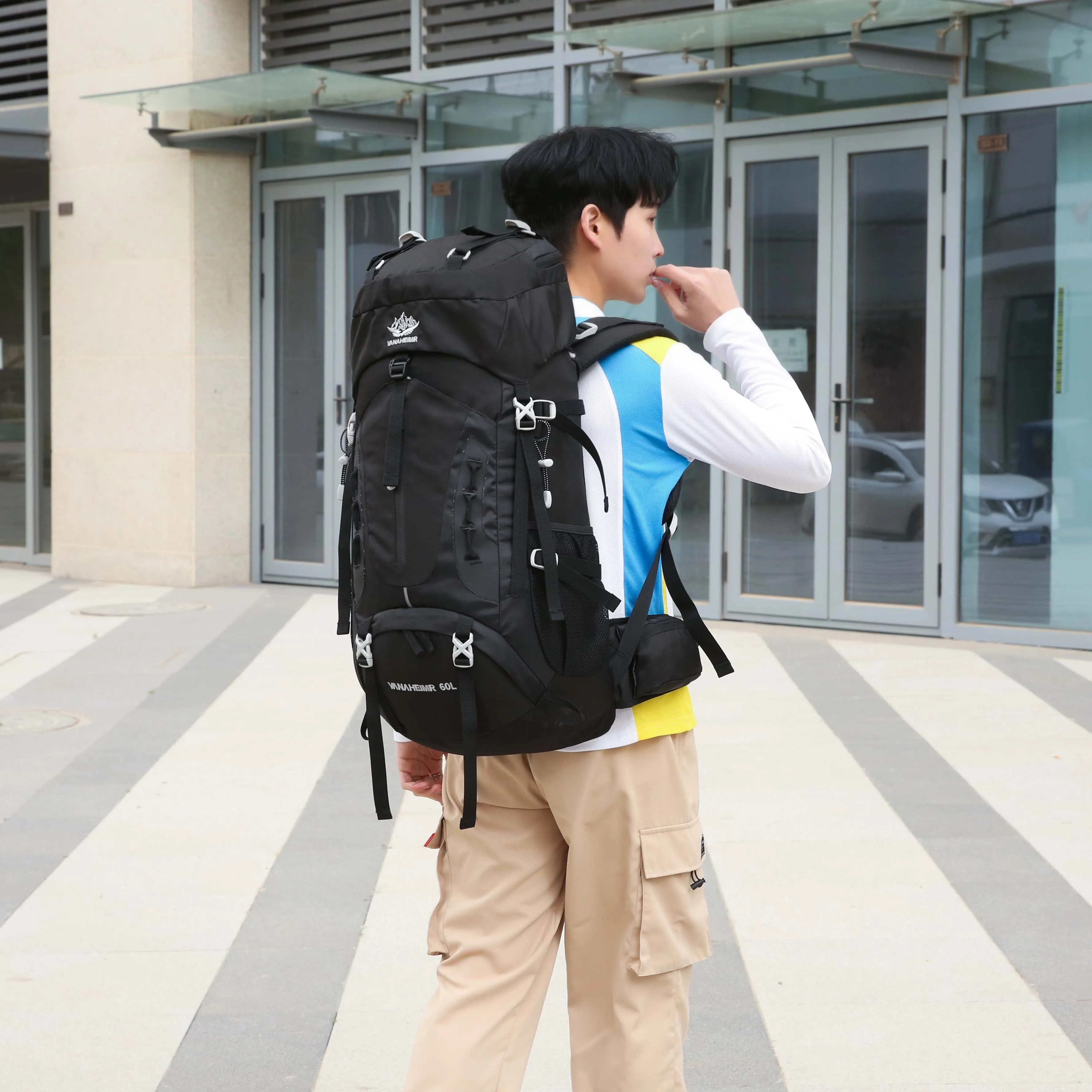 TrekMate 60L Waterproof Travel Backpack with Rain Cover - Perfect for Hiking and Camping for Men and Women