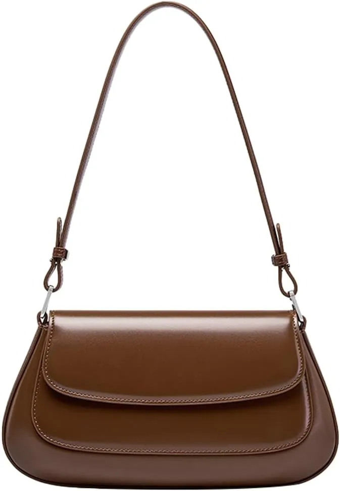 Trendy Genuine Leather Crossbody Bag for Women Small Y2k Tote Purse Shoulder Satchel Ladies Casual Handbags