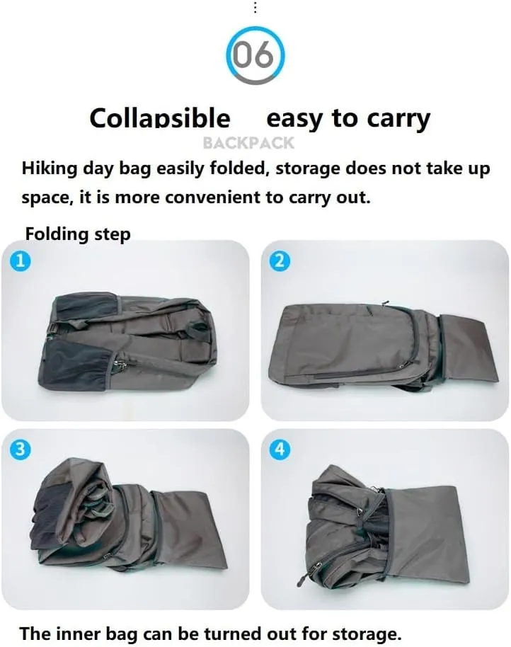 Ultra Lightweight Packable Hiking Backpack Small Foldable Travel Hiking Camping Daypack Casual Outdoor Day Bag for Men Women 25L
