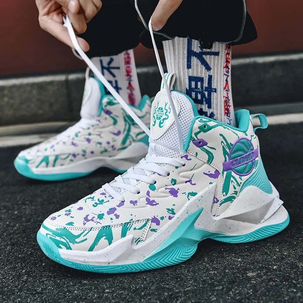 Unisex Basketball Shoes Breathable Non Slip Running Athletic Cushion Sports Fashion Sneakers