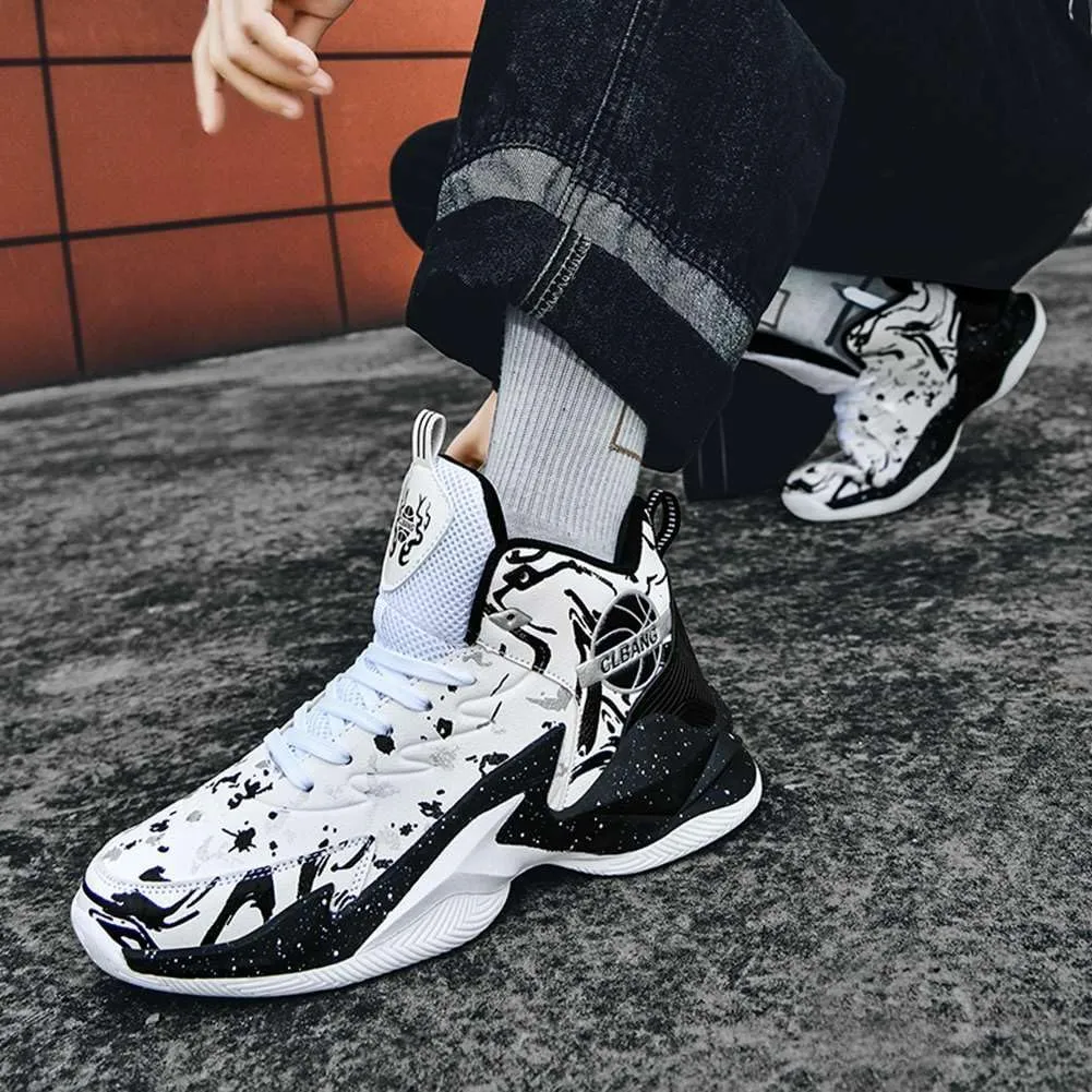 Unisex Basketball Shoes Breathable Non Slip Running Athletic Cushion Sports Fashion Sneakers