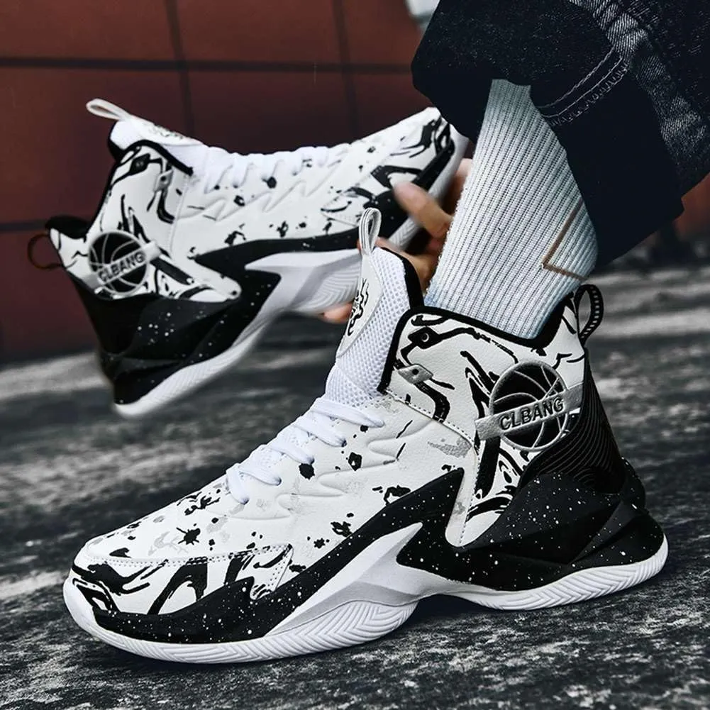 Unisex Basketball Shoes Breathable Non Slip Running Athletic Cushion Sports Fashion Sneakers