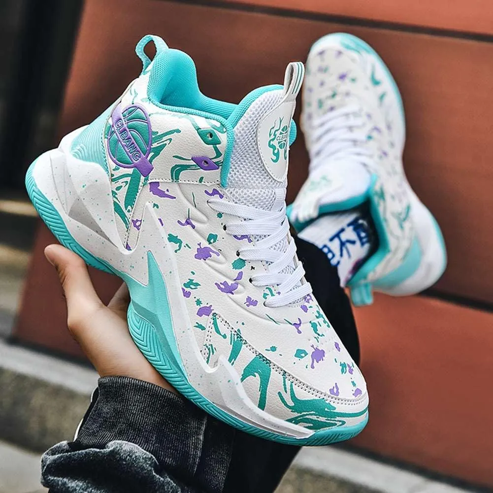 Unisex Basketball Shoes Breathable Non Slip Running Athletic Cushion Sports Fashion Sneakers