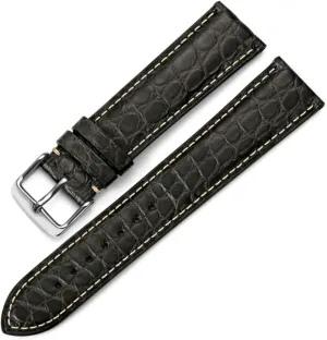 Universal Strap,Watch Band Leather Pin Buckle Watch Strap Crocodile Skin Watch Band 18mm 19mm 20mm 21mm 22mm