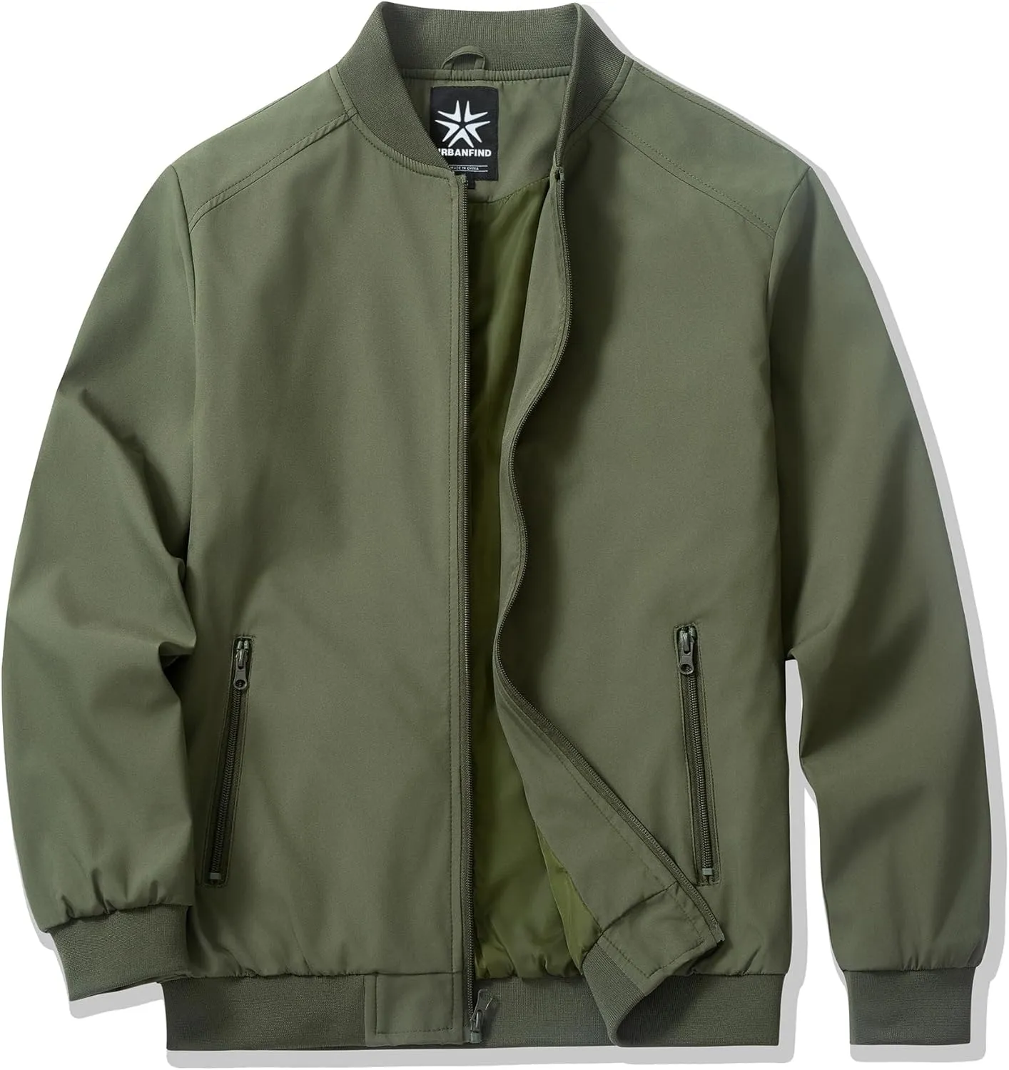 URBANFIND Men's Bomber Jackets Casual Lightweight Windbreaker Fashion Spring Fall Coats