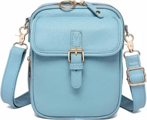 Urvash Crossbody Leather Bag, Anti Theft, Vintage Leather, with Two Compartments and 10 Card Slots for Women