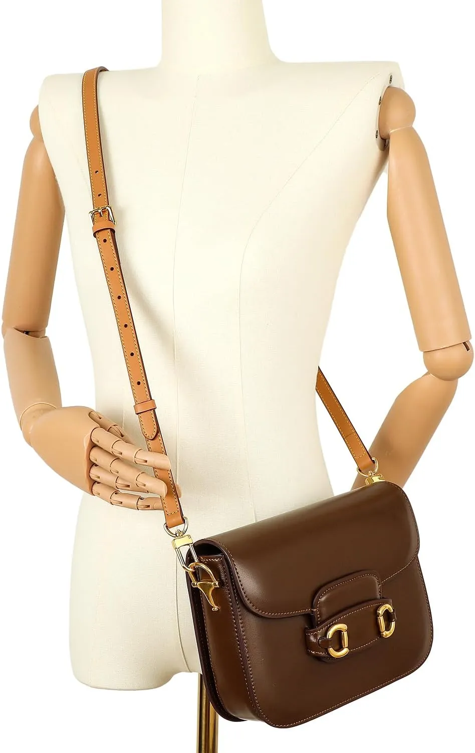 Vachetta Leather Adjustable Crossbody Strap for Leather Shoulder Strap Belt Replacement Suitable for L V Handbags