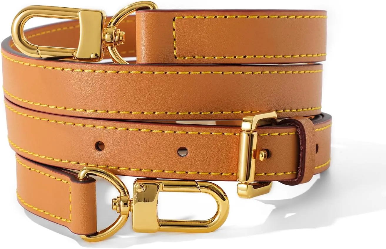 Vachetta Leather Adjustable Crossbody Strap for Leather Shoulder Strap Belt Replacement Suitable for L V Handbags
