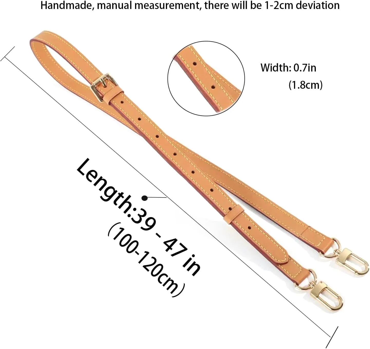 Vachetta Leather Crossbody Strap for SPEEDY L V Handbag Replacement Shoulder Strap