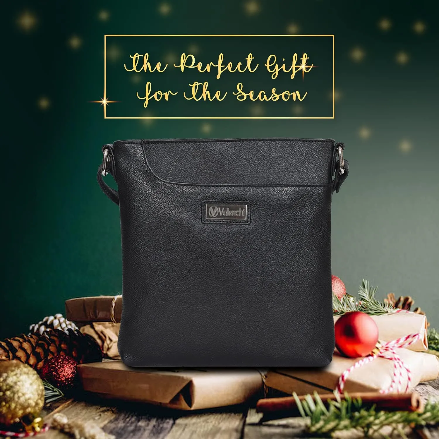 VALENCHI Leather Crossbody Bags for Women - Women's Crossbody Handbags - Trendy Leather Purse for Women - Ladies Sling Bag