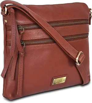 VALENCHI Women's Crossbody Handbags - Premium Leather Bags for Women - Everyday Purse with Adjustable Strap - Ladies Bag